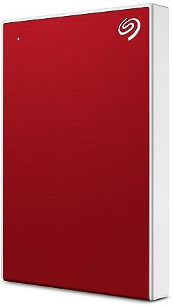 Seagate One Touch HDD esterno da 2 TB con protezione password - Rosso, per Windows e Mac, con servizi di recupero dati di 3 anni e 4 mesi Adobe CC Photography (STKY2000403)