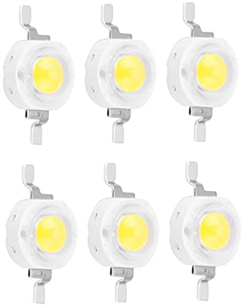 100 pezzi LED Chip ad alta potenza,1W Super Bright Intensity, a diodi emettitori di luce SMD per apparecchi di illuminazione fai-da-te, componenti per lampadine a LED(Wit/6000~6500K)