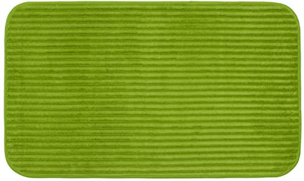 Gözze - Rutschfester Weicher Badeteppich, 100% Polyester, 60 x 100 cm - Dunkelgrün