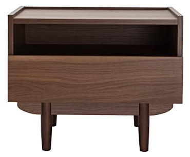 Miliboo Table de Chevet avec rangements Finition Bois foncé Noyer SANAA