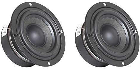 Zunedhys 2X Haut-Parleur à Gamme Complète de 3 Pouces Haut-Parleur Audio 4 Ohms 30W Haut-Parleur HiFi Haut-Parleur Stéréo Moyen-Grave Haut-Parleur D'Amplificateur de Bricolage