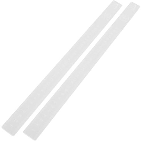 Luxshiny Rolling Pin Guide 1 Pair Fudge and Dough Level Ruler Set Dough Strip Cookie Balance Ruler Dough Thickness Measuring Ruler for Pasta Fudge Cookies Pies Baking 4mm