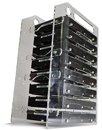 Supporto per disco rigido da 8,9 cm, staffa per disco rigido multistrato, kit di staffe di montaggio per HDD, scatola meccanica trasparente per hard disk, organizer con spazio per ventola di