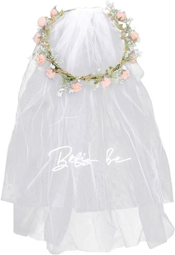 Brautjungferngeschenke, Brautgeschenke, Blumenkranz mit Schleier, künstlicher Brautblumenkranz, Brautblumengirlande, Hochzeit, Haarschmuck, Brautjungferngeschenke, Brautgeschenke