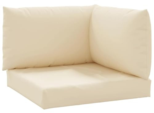 vidaXL Palettenkissen 3-TLG. Beige Oxford-Gewebe