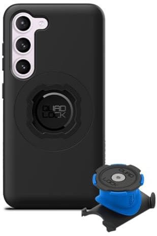 QUAD LOCK Vorbau/Lenker Handyhalterung Fahrrad Kit mit Samsung Galaxy S23 FE MAG Hülle