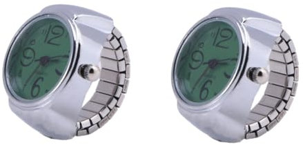 VALICLUD 2stücke Unisex Uhr Mit Elastischem Design Kreative Quarzuhr Für Frauen Und Grün Stilvolles Accessoire Für