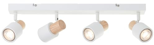 Lightbox Spotbalken mit schwenkbarem Köpfen & Basis aus amerikanische | Spotbalken mit schwenkbarem Köpfen & Basis aus amerikanische Weißesche | 60 x 58 x 145 cm | Deckenstrahler als Flur-Lampe |