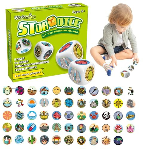 Würfelspiel zum Geschichtenerzählen, Gesellschaftsspiele für Lernspiel und lustiges Würfelspiel zum Geschichtenerzählen - Tischspiel für die frühe Bildung, kreative Erzählung Aktivität für st