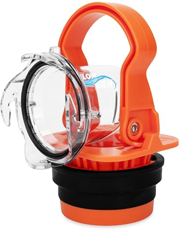 Camco Rhino RV Sewer Adapter PRO - Clear Sewer Hose Elbow with Drain Lock Adapter - Includes Ergonomic Handle & Flexible Adapter (39730)