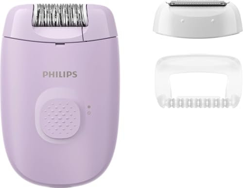 Philips Epilator Series 2000, sladdansluten epilator för kroppen och känsliga områden, epilering och rakning, hårborttagningsapparat för kvinnor, modell BRE237/00