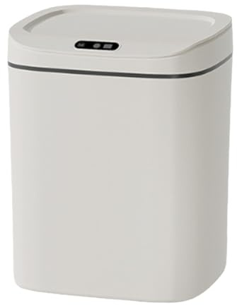 Cubo de basura automático – Cubo inteligente con sensor de movimiento con tapa, cubo de basura eléctrico de 12 l para cocina, salón o inodoro | Contenedor de residuos sin para el hogar moderno