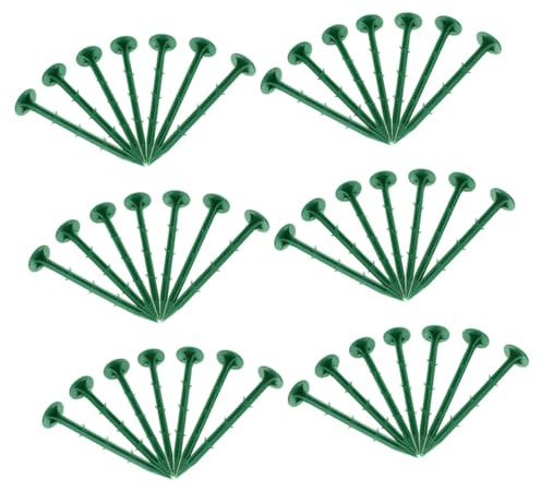 DIYEAH Estacas De Plástico para Fijar Tela Antihierbas Jardín Exterior 11 Cm Verde 150 Unidades, Púas Resistentes para Paisajismo, Jardín y Campamento