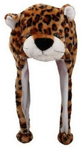 VPbao Plush Headgear Hat 2-in-1 Hat with Ear Flaps Scarf Set Funny Cap | Cartoon Animal Cap for Costume Party - Comfortable Soft Warm Novelty Unisex Headwear Props
