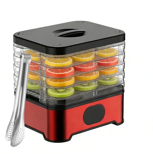 Deshidratador de alimentos de 8 niveles, temporizador de 72 horas y control de temperatura 158 °F máx., deshidratador de 400 W para alimentos y cecina, frutas, hierbas, carne, verduras red 5 pallets