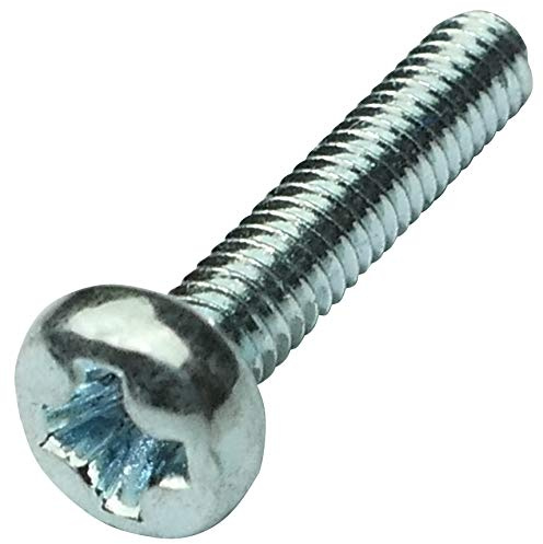 AERZETIX - C18006-100 x Bolzen - Linsenkopfschrauben - Zylinderkopfschrauben - M2x10mm - DIN7985 - Verzinkter Stahl - Fußabdruck PH1 kreuzförmig