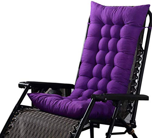 Hochlehner Sitzauflagen Memory Baumwolle Stuhlauflage Auflage Mit Dicker Comfort Polsterung Geeignet Für Klappsessel Liegestuhl Für Gartenmöbel,Lila