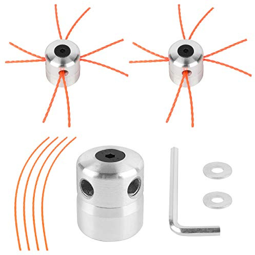 Viabrico 2X Tête de débroussailleuse universelle en aluminium tête de coupe-herbe fil nylon M8 M10