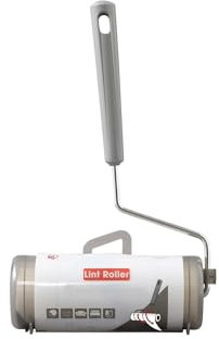 Iris Ohyama, Cepillo Adhesivo 90 Hojas, Especiales para pelos de Animales y Pelusas, para Superficies Grandes, con Cubierta Protectora, Ropa, Cortinas, sofás - Handy Lint Roller CCNB-RN - Blanco