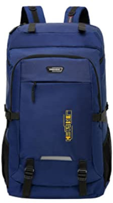 QQYG Men's Backpack Large Capacity Backpack Laptop Backpack Waterproof Bag Travel Backpack Hiking Bag Youth Backpack,Blue 80L,65 * 42 * 22CM