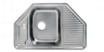 Edelstahlspüle Eckig Campingspüle 78 x 50 cm Edelstahlspüle Einbauspüle Aufbauspüle Spülbecken Spüle Küchenspüle