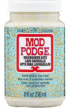 Rutig Mod Podge Dishwasher säker glitterförseglare – 8 oz guld