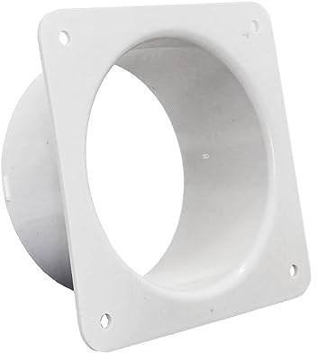 JSIXASO Wandflansch für Lüftungssystem Montage Rundrohr PVC Verbinder Wandflansch Verbinder für Lüftungsrohr(Weiß 100mm)