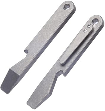 AXUYU Titanium Multi-tool Pry Bar, EDC Tool with Bottle Opener, Crowbar, Keychain, Pocket Clip