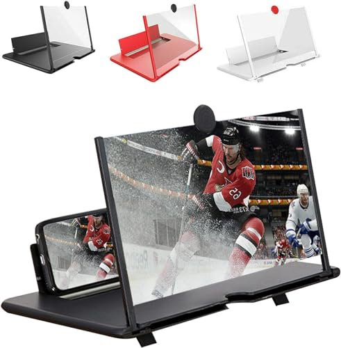 Cell Phone Screen Magnifier,2024 Best Cellphone Screen Magnifier for Cell Phone,Phone Magnifier Screen Video Expandable HD Screen Foldable,Easy to Use and Compatible with All SmartPhones (10in, Black)