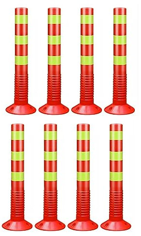 Verkehrskegel Leitkegel Absperrpfosten 30 24 20 16 12 8 6 4 2 4 Packung Verkehrs Parkleitkegel, 75cm Auffahrt Leitpfosten Aus Kunststoff Mit Reflektierenden Kragen, Kommerzielle Straße Warnung Kegel (