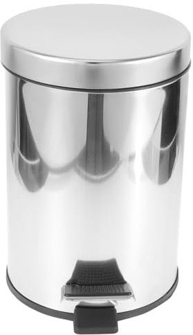 FONDOTIN Bote De De Cocina Pedal Contenedor De Desechos Inoxidable y Tapa Para Baños y Cocinas Diseño Elegante y De