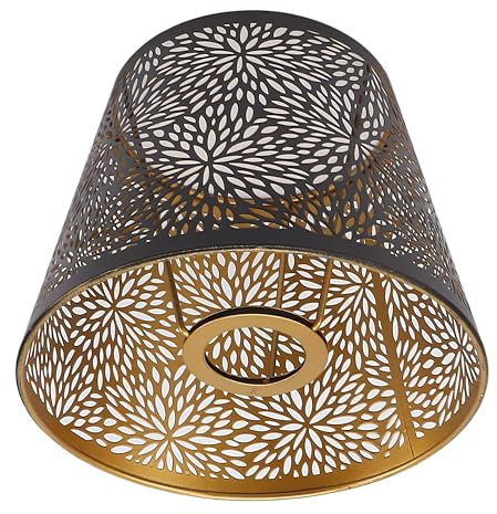 Paralumi Vintage in Metallo, Nero Oro, Paralumi Lampade E27 E26, Stile Albero della Paralume Decorativo in Ferro Traforato per Lampada da Tavolo, da Parete o da Soffitto
