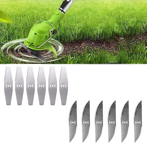 NEW-YIJUNSHUN Brush Cutter Blade Metal Blade，12 Pack Cordless Grass Strimmers Spare Blade，Garden Grass Strimmers Stainless Steel Blades，For Mowers & Outdoor Power Tools Accessories