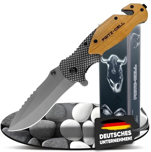 fritz-cell Klappmesser Einhandmesser F28 mit Glasbrecher und Gurtschneider