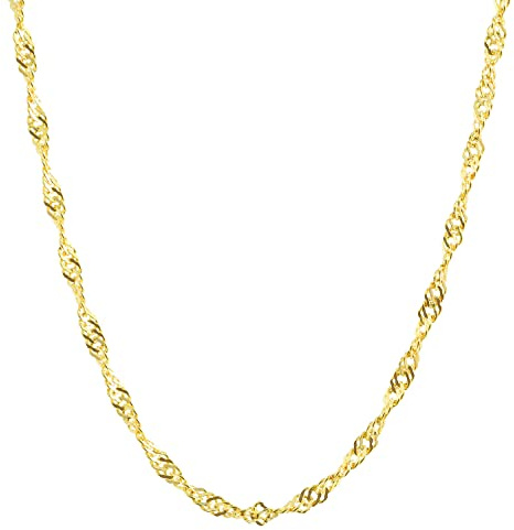Goldkette Singapurkette Länge 40cm - Breite 1,0mm - 333-8 Karat Gold