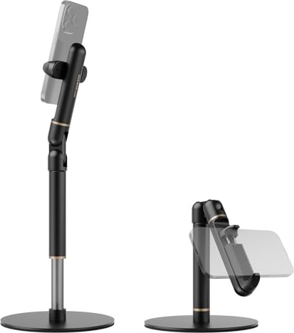 NEEWER Basics ST006 - Soporte de teléfono móvil Ajustable para Escritorio, con Base de Metal Pesado, Compatible con iPhone 16 15 Pro MAX Plus Samsung