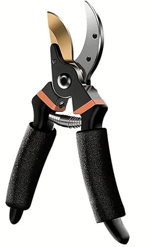Hermhoffer GardenSlicer Pro | Hochleistungs-Gartenschere Gartenschere Feinschnitt für die Dartenarbeit, Heckenschere Hand gelenkschonend Perfekt Bei Arthritis (Schwarz-1Stück)