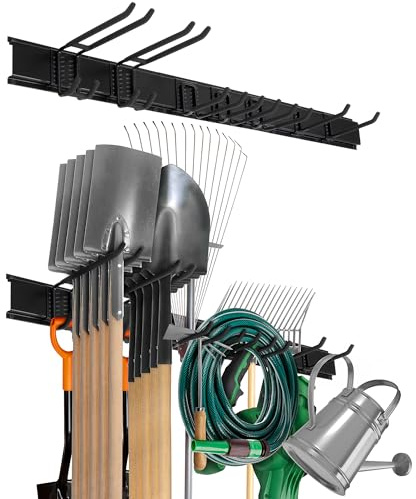 Precision Defined Pannello Porta Attrezzi da Parete (122 cm), robusto Decespugliatore da Muro e Pannelli Appendi Forato Portautensili, sistema Parete per Attrezzi da Lavoro da Giardino