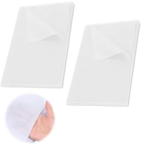 LZPLJLWS Volumenvlies Meterware 2 Stück je 100x200 cm Bügeleinlage einseitig haftend weiß für Nähen Kleidung Patchwork Basteln Deko Verstärkung Stoffe DIY