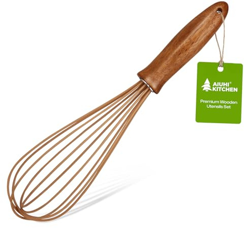 AIUHI Silikon-Schneebesen zum Kochen, antihaftbeschichtet, Ballon-Schneebesen, Eierschlägel