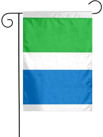 Bandera de Sierra Leona de doble cara impresa para patio, adecuadas para todas las estaciones y festivales, perfectas para jardín, patio