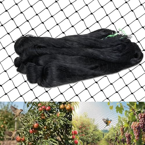 Filet Anti Oiseaux 15m x 15m, Filet Anti Pigeon Assure Protection Et Sécurité Convient Aux Vergers Jardins Potagers Terrasses Poulaillers Bassins Et Tuteurs Maillage 5cm x 5cm