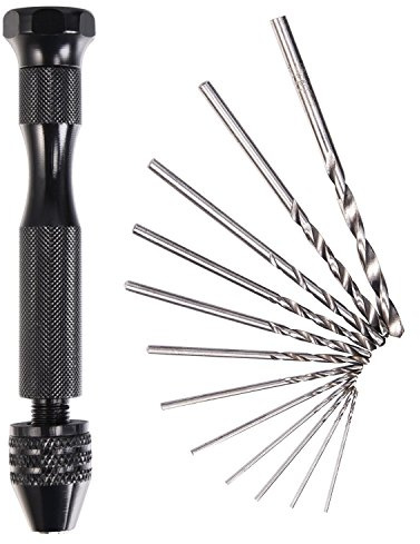 Präzisionsdrehbohrer, Handbohrer für Holzarbeiten, Schmuck, Walnuss, Bernstein, Bienenwachs, Nuss, 12 Stück
