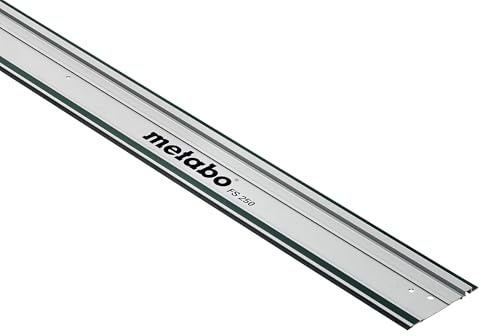 metabo Führungsschiene FS 250-250 cm - Präzise Aluminium-Schiene für Handkreissägen, rutschfest und sicher Dank Haftbelag, ideal für exakte Längsschnitte, erweiterbar mit zweiter Führungsschiene
