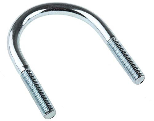 RS PRO Rund Rundstahlbügel U-Schelle 40mm M10, Ø 10mm x 60mm, Stahl Glanzverzinkt, Packung a 5 Stück