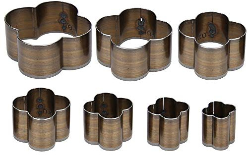 Hztyyier Ensemble de Poinçons de Découpe en Cuir, 7 Pièces, Forme Florale, Outil de Perforation pour Artisanat