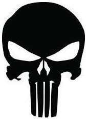 2x The Punisher Logo Skull autocollant sticker auto voiture -7x10cm
