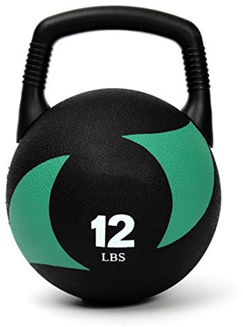 Medizinbälle Gummi-Kettlebell-Medizin-Kugel 2 In 1, Männliche Und Weibliche Kreuzstraining Kernstärke Aerobic Training Fitness-Ball, Abnehmbarer Griff, 12LB / 5,4kg