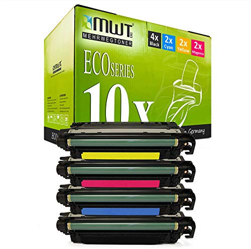 10x MWT kompatibel Toner für HP Color Laserjet Enterprise M 552 553 x DN n ersetzt CF360X-63X