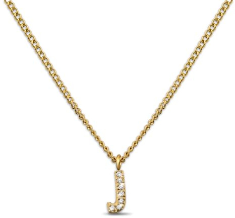 GD GOOD.designs Kette Buchstabe Gold für Damen | 18K vergoldete Halskette mit Zirkonia Initialien | Goldene 316L Edelstahl Buchstabenkette